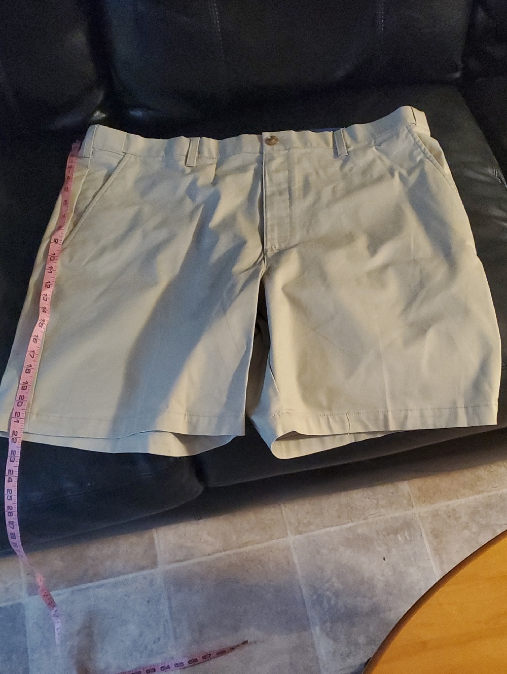 croft & barrow Beige Flat-Front Men's Shorts